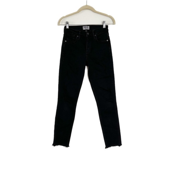 NEW Agolde Harlow Destructed Sophie High Rise Skinny Crop Jeans Size 24 - Picture 4 of 5